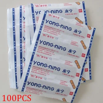 NOVIH 100 kozarcev/Paket Woundplast Band Aid Sterilne Haemostasis Lepilo Povoj Nalepke Komplet za Prvo Pomoč