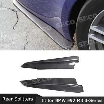 Dvojno Stranicami iz Ogljikovih Vlaken Zadnji Odbijač za Ustnice Strani Razdelilniki Spojler za BMW E92 M3 Coupe E93 M3 Cabriolet 2009 - 2012 Avto Styling