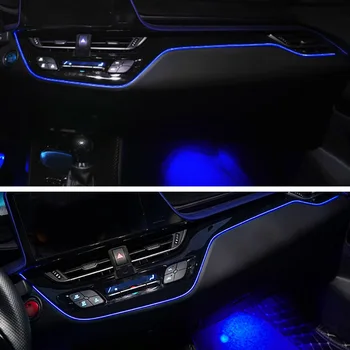 Avto Notranjosti LED nadzorni Plošči Okvir Luči za instrumentne Plošče in Trim Vzdušje Luč za Toyota C-HR 2017 2018 2019 2020