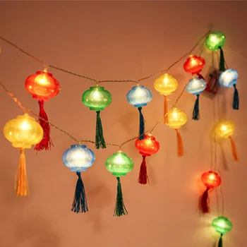 2M 10 LED Praznik Luči USB Polnjenje Tradicionalni Kitajski Rdeča Luč, luči za Novo Leto Festival Dekoracijo Niz Nočne Luči