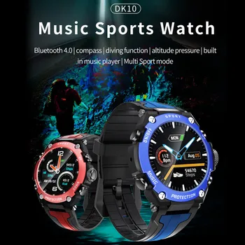 2020 Nove Glasbe Smartwatch Moških IP68 Vodotesen Potapljanje Šport, Ura, Kompas Zračnega Tlaka Mearsurement Višina Pametne Ure DK10