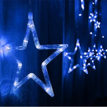 ECLH AC110V ali 220V Počitnice Razsvetljavo LED Pravljice Star Zavese Niz luminarias Garland Dekoracijo Božični Poroko Svetlobe 2M
