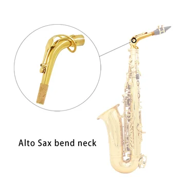 Alto Saksofon Sax Bend Vratu Medenina Material 24.5 mm s Čistilno Krpo iz Plute Saksofon Opremo
