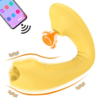 Klitoris Naivnež, Dildo, Vibrator za Ženske Bluetooth App Jezika Lizanje Vibrator Blowjob Klitoris Stimulator Sesanju Vibrator Odraslih Igra