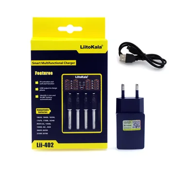 Liitokala Lii-S2 S4 PD4 402 202 Lii-S6 18650 Baterijo, Polnilnik 1,2 V 3,7 V 3.2 V AA21700, NiMH, li-ionska baterija za Smart Polnilec+5V 2A plug