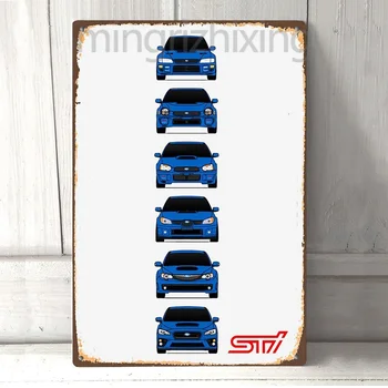 Subaru WRX STI Razvoj Vintage Retro Kovinski Tin Prijavite Kovinski Znak Pin Up Kovinski Dekor Kovinski Umetnosti Steno Prijavite Steni Plakat Stenski Dekor