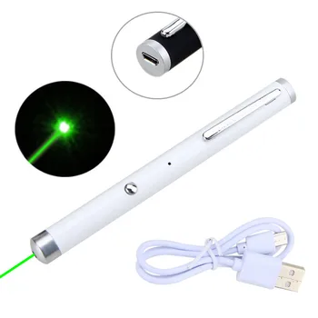 Laser Pero Močan Laserski kazalnik USB Polnilne Upravljalnik Daljinski Lazer Lov Laser Izvrtino Sighter Z Baterijo