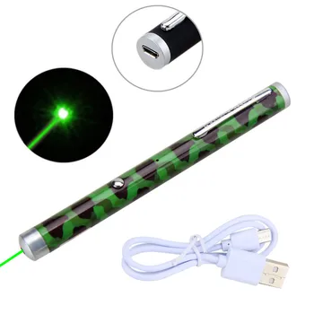 Laser Pero Močan Laserski kazalnik USB Polnilne Upravljalnik Daljinski Lazer Lov Laser Izvrtino Sighter Z Baterijo