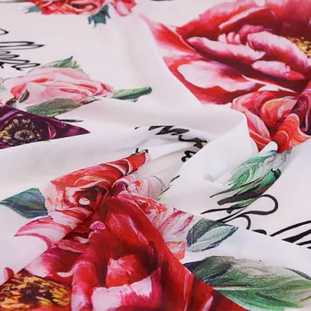300x145cm Velik cvet pismo natisnjeno mehko šifon tkanine za obleko DIY long beach šifon obleko obleka Material za šivanje tkiva