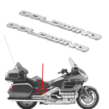 1 Par Motocikel Baterije Strani Pokrova Nalepko Emblem Oklep Nalepka Simbol z Logotipom Znamke ABS Srebra Za Honda Goldwing GL 1800 GL1800