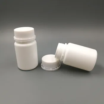 120pcs/veliko 50cc 50 ml HDPE bele prazne plastične tabletke steklenico z nedovoljenimi posegi dokaz Skp, prazne kapsule za steklenice z nedovoljenimi posegi očitno skp