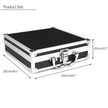 Aluminij Tatoo kovček Stalno Ličila Oskrbe Škatla za Shranjevanje S Ključavnico Za Vrtljive Tuljave Tatoo/Pištolo Stroj 205x205x65mm