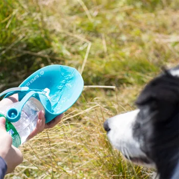 650 ml Prenosni Pes Steklenico Vode BPA Free Razširljiv Silikonski Pet Skledo Prostem Razpršilnik Vode Šport Pijačo Steklenico za Potovanja