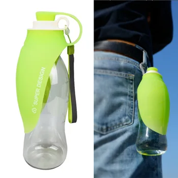 650 ml Prenosni Pes Steklenico Vode BPA Free Razširljiv Silikonski Pet Skledo Prostem Razpršilnik Vode Šport Pijačo Steklenico za Potovanja