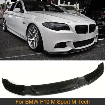 Serije 5 Ogljikovih Vlaken Sprednji Odbijač za Ustnice za BMW F10 M Tech M Sport Odbijača 2011 - 2013 Avto Pisave Odbijača za Ustnice Difuzor Spojler FRP