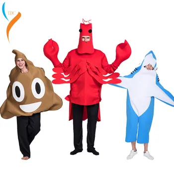 2019 novo Halloween Kostumi Za Moške Odrasle Rdeče Jastog shark izraz Kostum, kostum smešno plus velikost adulte femme cosplay