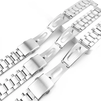 Iz nerjavečega Jekla Watchbands Silver 12 mm 14 mm 16 mm 18 mm 20 mm 22 mm Kovinski Watch Pasu Pasu Zapestne Ure Zapestnico In Orodje