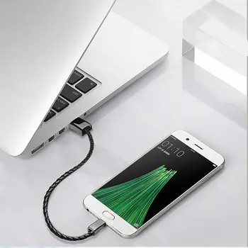 Zunanji Prenosni Usnje Mini Micro USB Zapestnica Polnilnik Podatkovni Kabel za Polnjenje, Sinhronizacijo Kabel Za iPhone6 6s Android Tip-C Telefonski Kabel