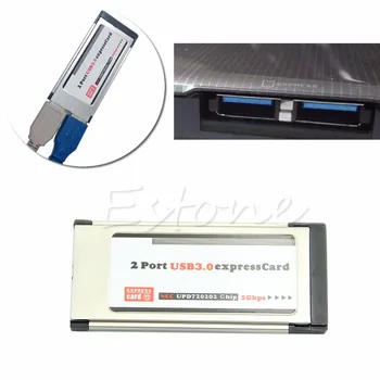 2 Vrat USB 3.0, Express Card 34 mm ExpressCard/54 mm Skrite Adapter Za Prenosnik Visoke Hitrosti