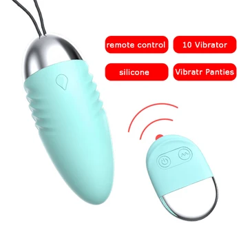 10 Hitrosti Daljinsko Vibrator Sex Igrače za Žensko, G-Spot Klitoris Stimulator Vagina Žoge, Traku na spodnje Hlačke Silikonski Bullet Vibratorji