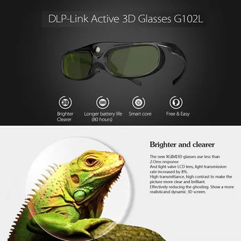Bluetooth, 3D Aktivna Shutter Glasses High Definition Očala za DLP-Link Projektor TV JHP-Najboljši