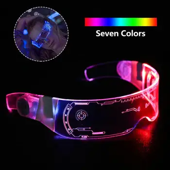 Moda LED Svetlobna Očala Futuristično Elektronski Ščitnik Očala sveti Očala Prop za noč Čarovnic Festival Uspešnosti