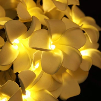 Ustvarjalne DIY frangipani Niz LED Luči cvetlični počitnice razsvetljavo Poroko Božični Dogodek Stranka Spalnica dekoracijo garland