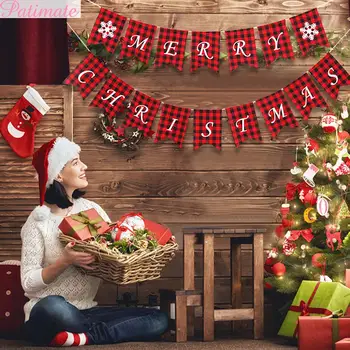 Vesel Božič Banner Božični Okraski Za Dom, Božični Okraski, Novo Leto, Darila Cristmas Deco Noel Božič Navidad 2019