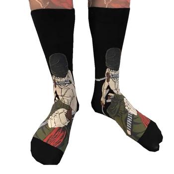 Moške jeseni, pozimi anime smešno nogavice Harajuku modni trend osebnost risanka bombaž vesel nogavice
