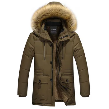 LANDISTO nov moški suknjič zimska jakna moški hooded suknjič Visoke kakovosti mink krzno ovratnik priložnostne moška jakna