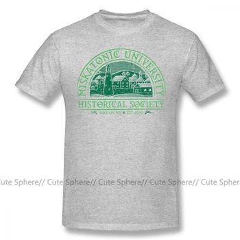 Arkham Grozo T Shirt Miskatonic Zgodovinsko Društvo T-Shirt Človek Cotton Tee Shirt Srčkan Prevelik Natisnjeni Kratkimi Rokavi Tshirt