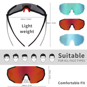 WEST KOLESARJENJE Pro 3 Objektiv Polarizirana Kolesarska Očala UV400 Zaščito sončna Očala Moški Ženske MTB Cestno Kolo Očala Kolesarska Očala