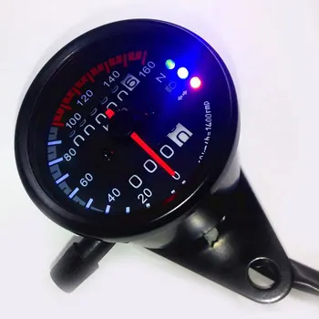 3LED LED Osvetlitvijo Signala Merilnika hitrosti, Pribor za Merjenje Hitrosti LED Osvetlitvijo Signal Motocikel Pratical Zaslon DC12V