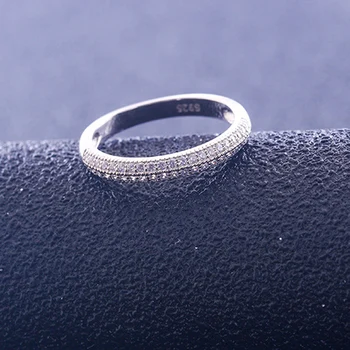 Preprosta in Elegantna Pravi 925 Sterling Silver obroči set za ženske Luksuzni 82 kosi AAA CZ Zaročni prstan velikost 5-10 Bague
