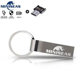 Mniseas Kovinski USB Flash Drive pendrive 128GB 32GB 64GB 8GB 16GB flash Memory stick pero disk, usb ključek, cle usb Miniseas