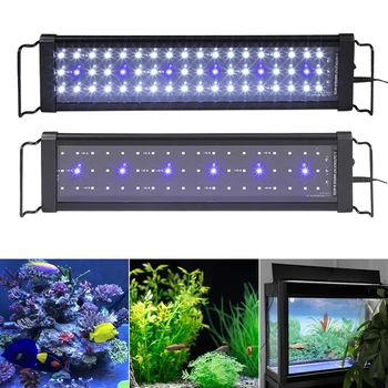 30 CM 45 CM Črna LED Luči Akvarij Celoten Spekter led akvarij aquario marinho razsvetljava za Sladkovodne Ribe Tank Morskih Rastlin