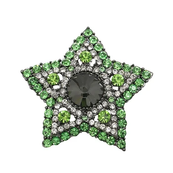 Baiduqiandu Lot 6 kos Modra / Siva / Rdeča / Zelena Crystal Star Broška Pin Pribor za Oblačila