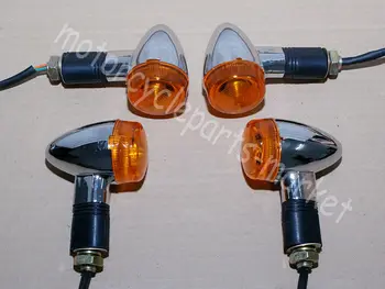 4pcs Motocikel Amber Rep Bullet Obračanja Opozorilne Luči kontrolna Lučka Za Suzuki Vsiljivec Volusia VS 700 750 800 1400 1500