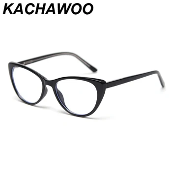 Kachawoo cat eye glasses za ženske, prozorno roza optičnih očal okvir ženske jasno objektiv preprost stil unisex 2021 dodatki