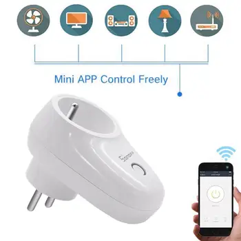 Sonoff S26 WiFi Smart Vtičnico US/UK/EU Brezžični Plug električnih Vtičnic Pametni Dom Stikalo za Delo Z Alexa Google Pomočnik IFTTT