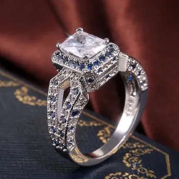 2021 nove luksuzne modre barve princesa zaročni prstan za ženske lady obletnice, darila nakit trgovini R5653