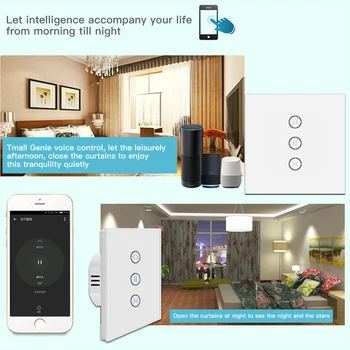 WiFi Smart Zavese Slepi Stikalo Smart Življenje za roletnih Električni Motor, ki je googlova Domača stran Alexa Echo Glasovni Nadzor DIY Smart Home