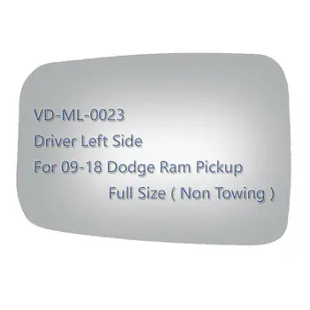 Zrcalno Steklo za 2009-2018 DODGE RAM 1500 2500 3500 Pickup Voznik na Levi Strani
