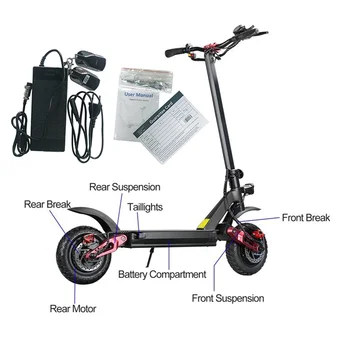 Ecorider E4-9 off-road električni skuter pedal šmirgl papir