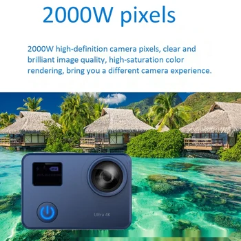 Športna Kamera na Prostem 40M Vodoodporni Fotoaparat Kolesarska Potovanja Selfie DV Prenosni 4K HD Kamera