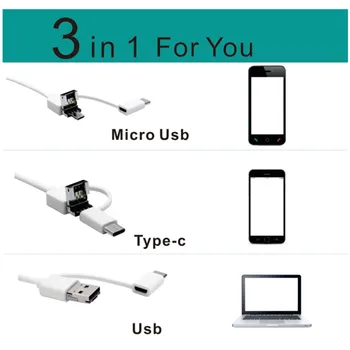 3 v 1, USB OTG Visual Uho Čiščenje Endoskop Žlico Funkcionalno Orodje za Diagnostiko Uho Čistilo otoscopio Android 720P Kamera Uho Pick