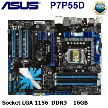 Uporablja Asus P7P55D Motherboard LGA 1156 DDR3 16 GB Intel P55 Original Namizje Asus P7P55D Mainboard DDR3 1156 Core i7/Core i5 ATX