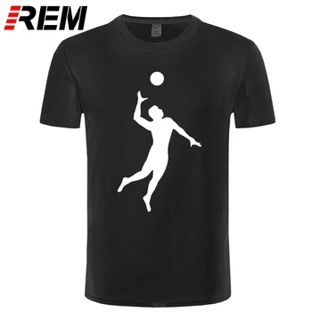 REM Nova Smešno Slog Razvoj Volleyballs Majica s kratkimi rokavi moški po Meri Vzorec bombaža, Kratek Rokav človek Dobro na Mivki Žogo T-shirt
