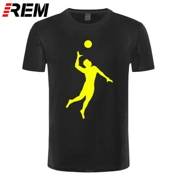 REM Nova Smešno Slog Razvoj Volleyballs Majica s kratkimi rokavi moški po Meri Vzorec bombaža, Kratek Rokav človek Dobro na Mivki Žogo T-shirt
