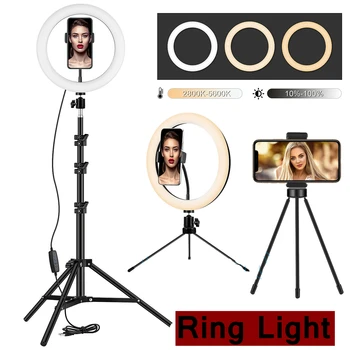 13inch LED Selfie Obroč Svetlobe s Stojalom Telefon Stojalo 33 cm Obroč Lučka Krog Fotografija Luči Ringlight Za Ličila Youtube Tiktok